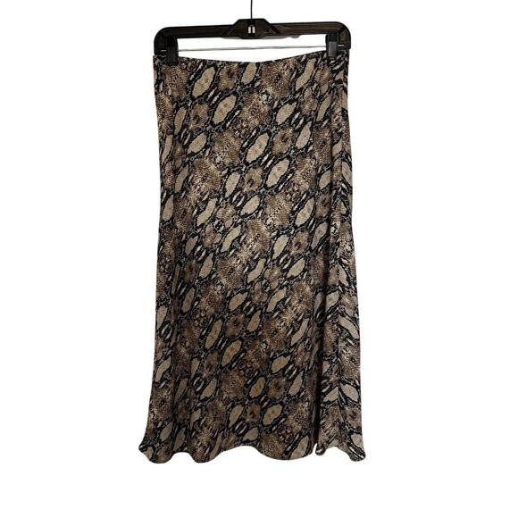 Evereve Peyton Jenson Midi Snake Flowy Skirt Women's Size Medium - Picture 1 of 5
